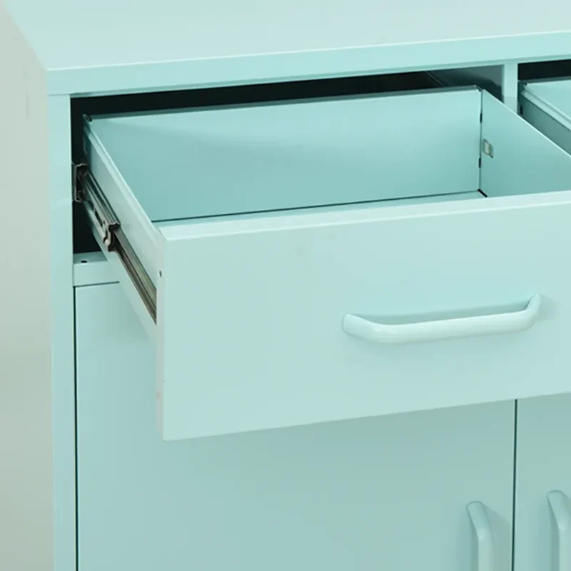Armoire de rangement moderne avec tiroirs extensibles 80 x 35 x 101,5 cm en acier menthe 02_0046849