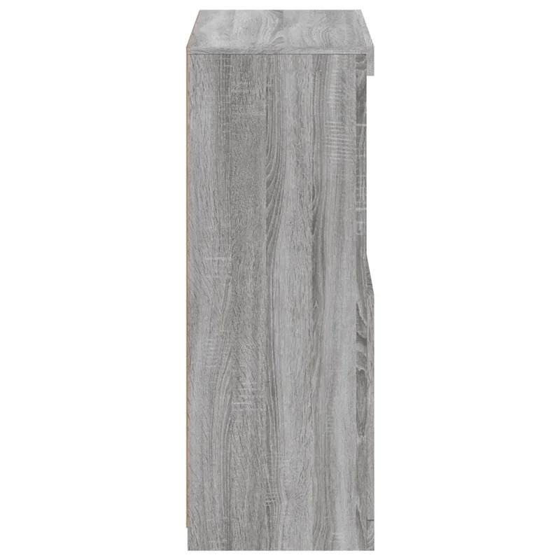 Armoire latérale design moderne éclairage LED 60,5 x 37 x 100 cm en bois d'ingénierie sonoma gris 02_0049361