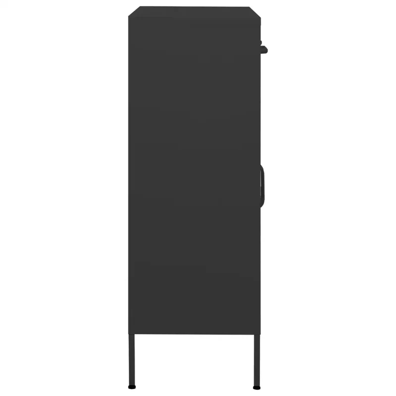 Armoire de rangement moderne anthracite 80 x 35 x 101,5 cm avec tiroirs pratiques finition mate en acier anthracite 02_0046850