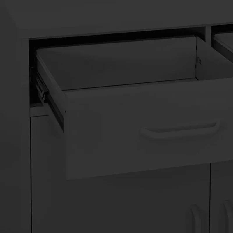 Armoire de rangement moderne anthracite 80 x 35 x 101,5 cm avec tiroirs pratiques finition mate en acier anthracite 02_0046850