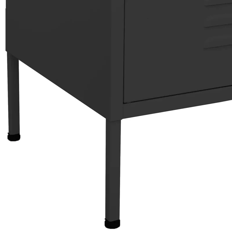 Armoire de rangement moderne anthracite 80 x 35 x 101,5 cm avec tiroirs pratiques finition mate en acier anthracite 02_0046850