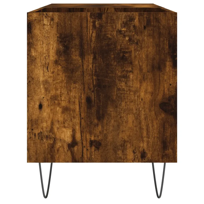 Armoire à disques classique avec grand espace de rangement 85 x 38 x 48 cm en bois d'ingénierie chêne fumé 02_0049112