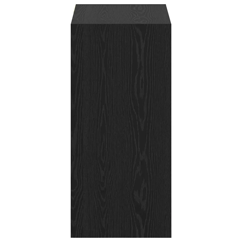 Armoire moderne rectangulaire avec 3 étagères espace de rangement généreux intérieur en bois d'ingénierie chêne noir 02_0052520