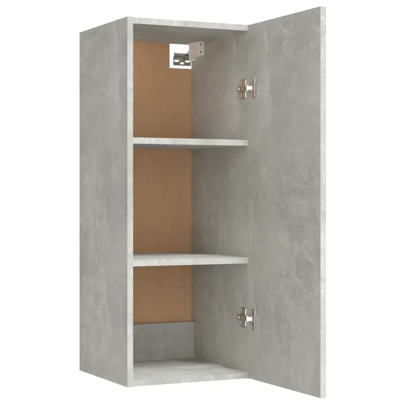 Armoire murale design polyvalent rangement pratique 34,5 x 34 x 90 cm en bois d'ingénierie gris béton 02_0048034
