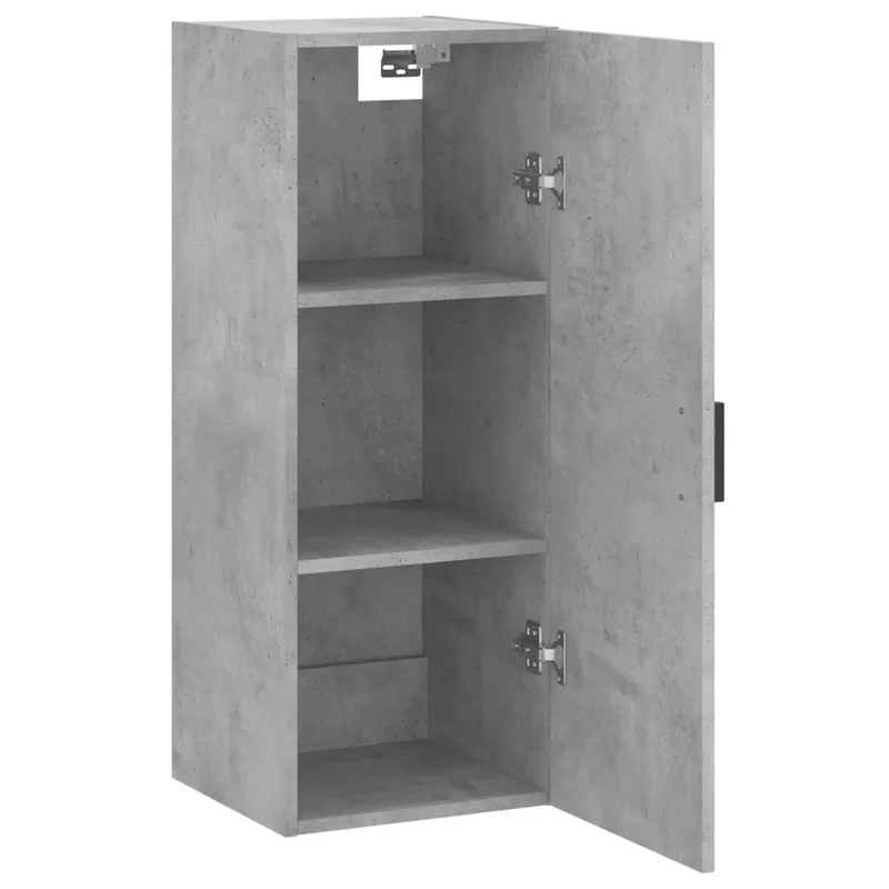 Armoire murale design pratique rangement 34,5 x 34 x 90 cm en bois d'ingénierie gris béton 02_0048662