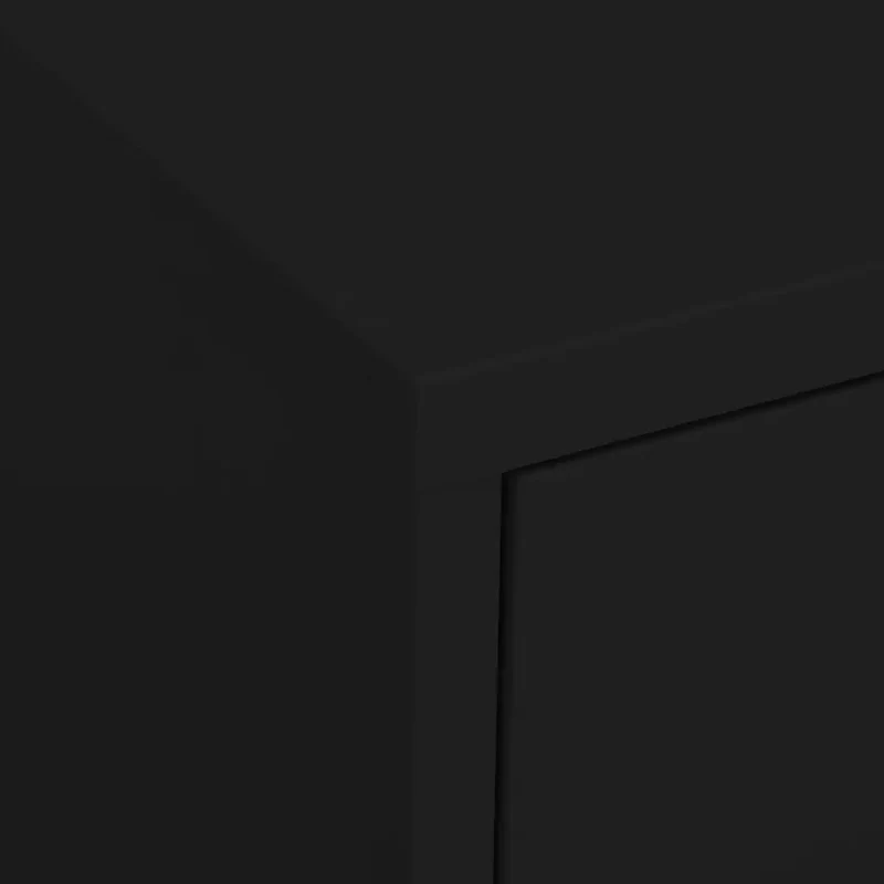 Armoire de rangement moderne robuste 80 x 35 x 101 cm avec tiroirs glissières à billes en acier noir 02_0046851