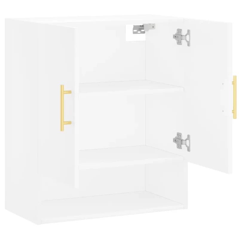 Armoire murale moderne blanche 60 x 31 x 70 cm grand espace de rangement finition mate en bois d'ingénierie blanc 02_0048755