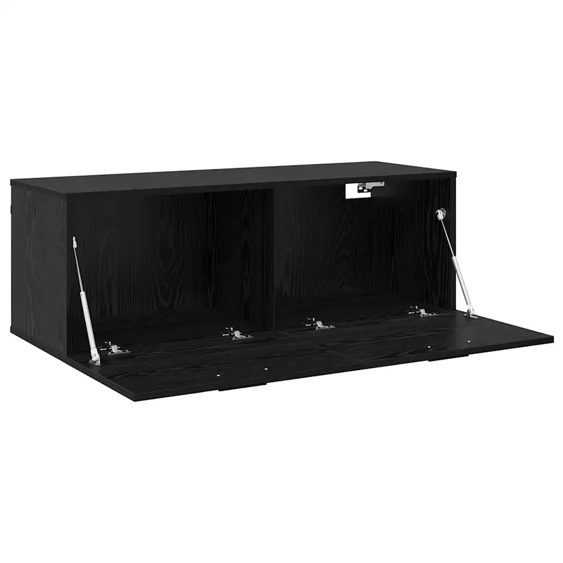 Armoire murale moderne gain de place 100 x 36,5 x 35 cm en bois d'ingénierie chêne noir 02_0052505