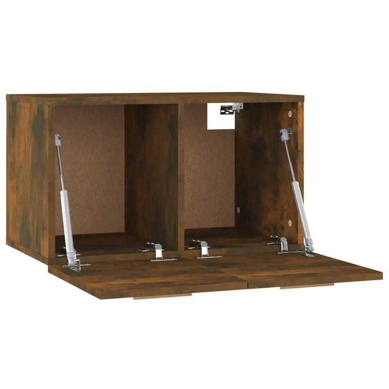 Armoire murale pratique rangement 60 x 36 x 35 cm design élégant en bois d'ingénierie chêne fumé 02_0048346
