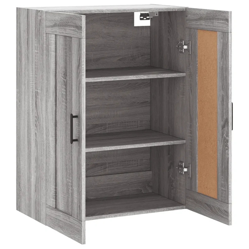 Armoire murale design élégant rangement 69,5 x 34 x 90 cm en bois d'ingénierie sonoma gris 02_0048922
