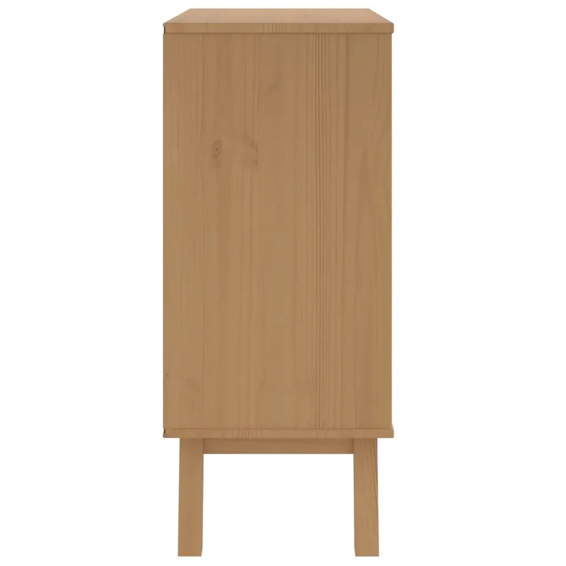 Armoire à tiroirs scandinave style rustique 76,5 x 39 x 90 cm grand espace de rangement finition mate en bois de pin marron 02_0047356