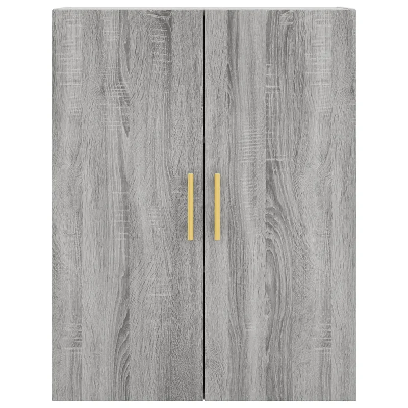 Armoire murale rangement sonoma gris 69,5 x 34 x 90 cm design pratique évitant l'encombrement en bois gris 02_0048580