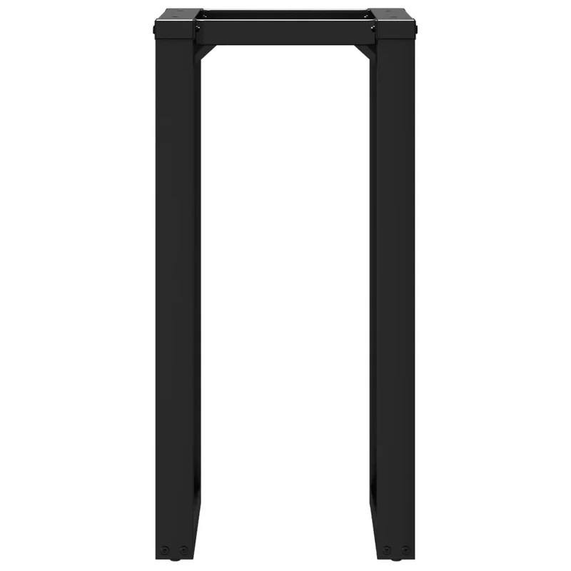 Lot de 2 pieds de table à manger cadre en O 40 x 40 x 73 cm stables robustes design industriel en acier noir 02_0047222