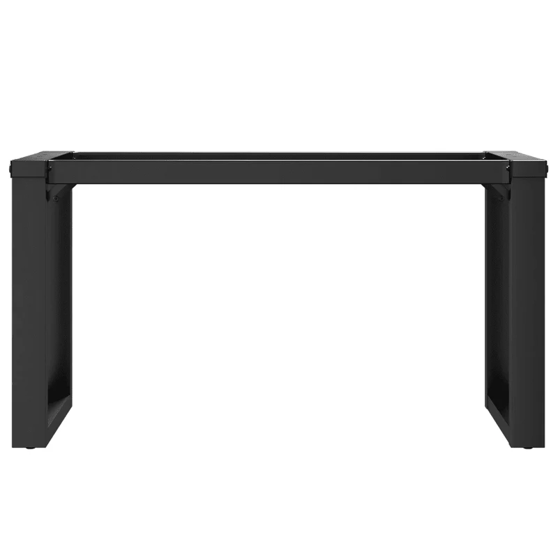 Pieds de table basse cadre en O 80 x 40 x 43 cm stables et robustes style industriel en acier noir 02_0047219
