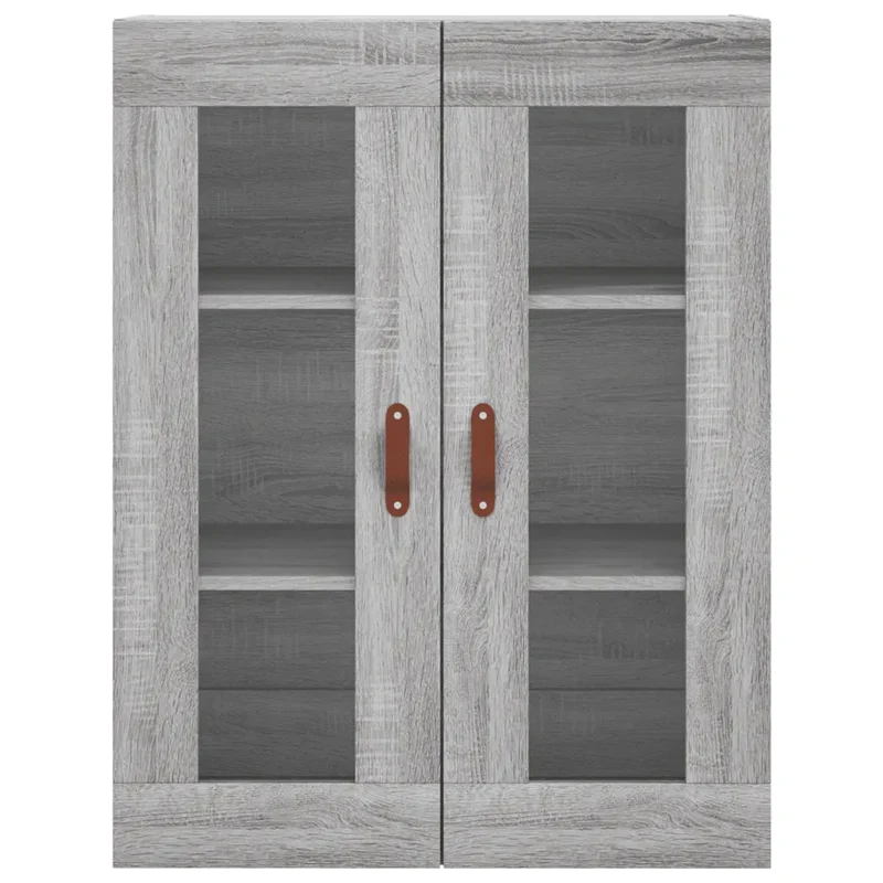 Armoire murale design élégant rangement pratique 69,5 x 34 x 90 cm en bois d'ingénierie gris 02_0048609