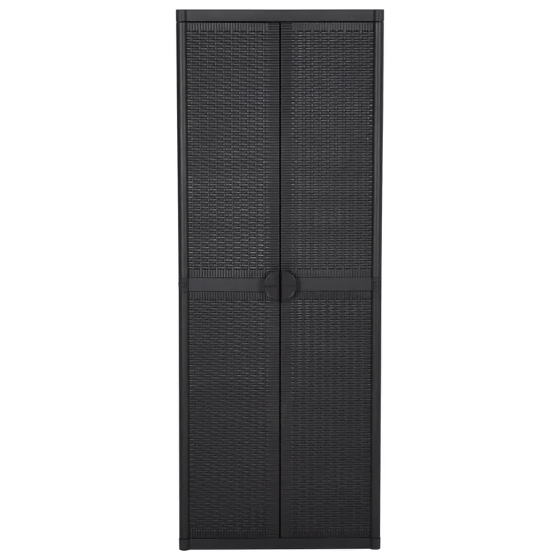 Armoire de rangement polyvalente intérieure 65 x 45 x 172 cm avec 4 étagères en PP noir 02_0046121
