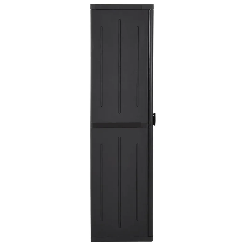 Armoire de rangement polyvalente intérieure 65 x 45 x 172 cm avec 4 étagères en PP noir 02_0046121