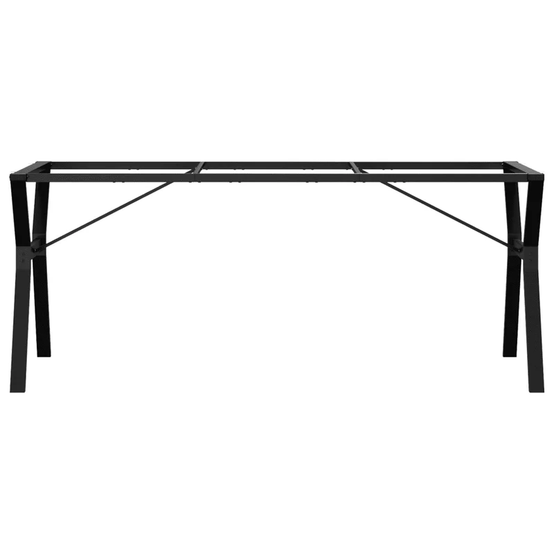 Pieds de table à manger cadre en Y 180 x 80 x 73 cm robustes stables style industriel en acier noir 02_0047264