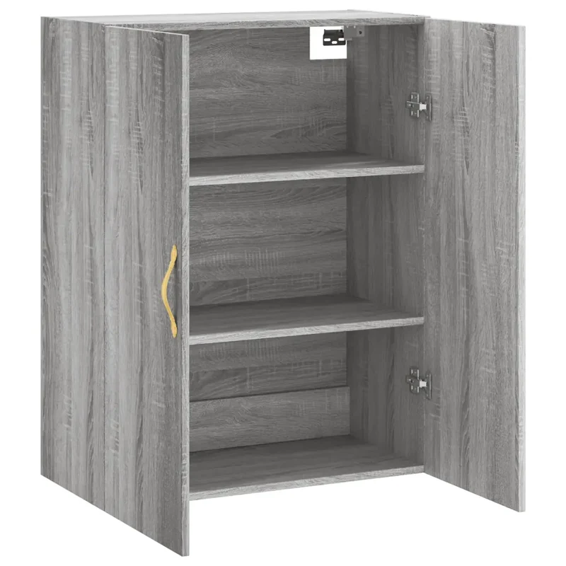 Armoire murale sonoma gris grande capacité design moderne 69,5 x 34 x 90 cm en bois d'ingénierie gris 02_0048575