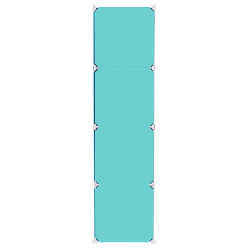 Armoire de rangement pour enfants 110 x 36,5 x 143,5 cm 12 cubes motifs colorés design moderne en PP vert 02_0047049