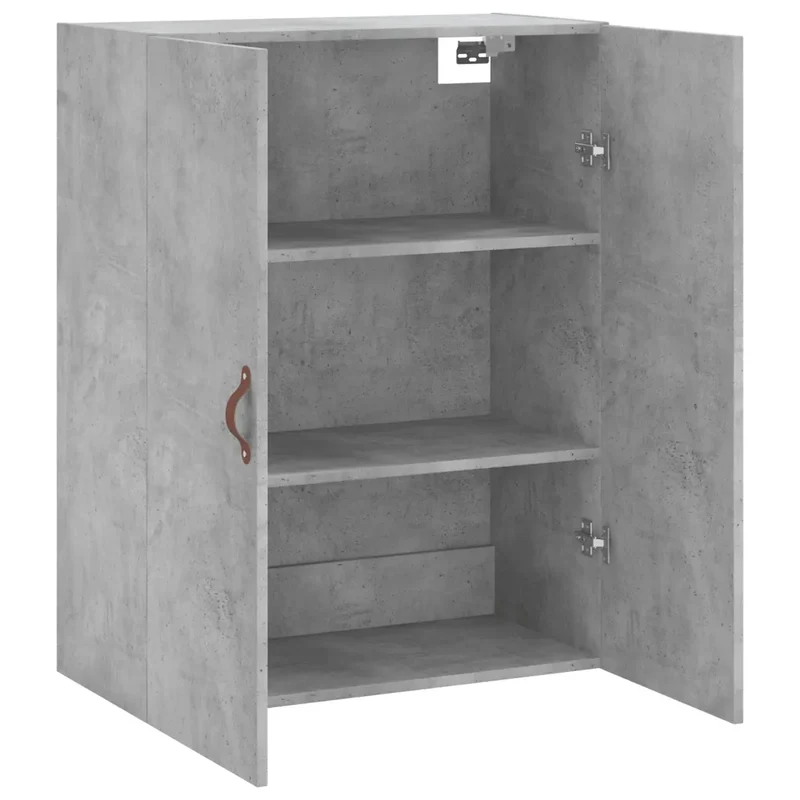 Armoire murale design moderne rangement pratique 69,5 x 34 x 90 cm en bois d'ingénierie gris béton 02_0048568