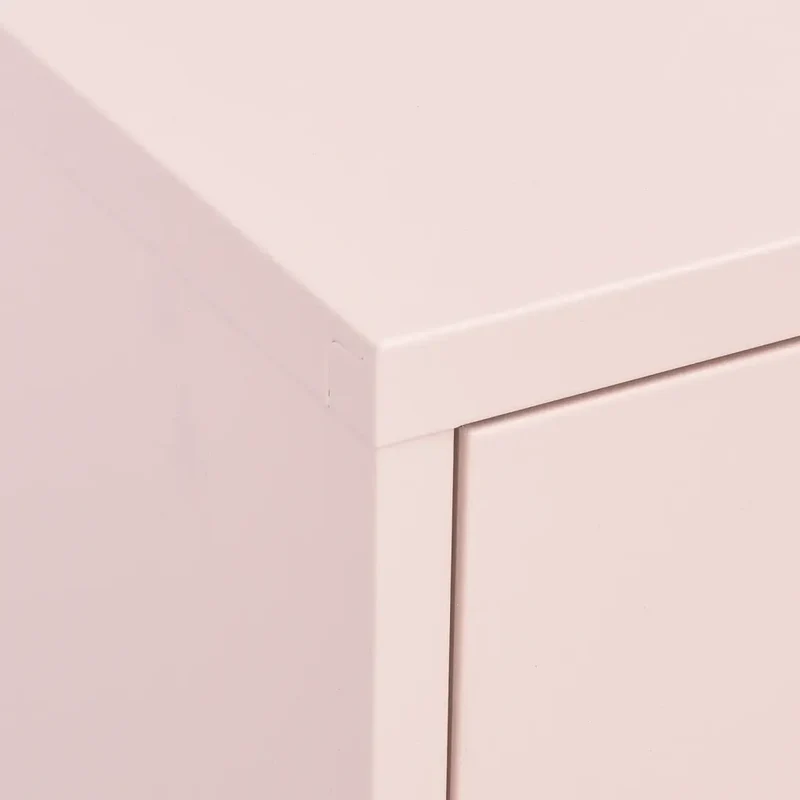 Armoire de rangement design pratique 80 x 35 x 101,5 cm avec étagères réglables en acier rose 02_0046857