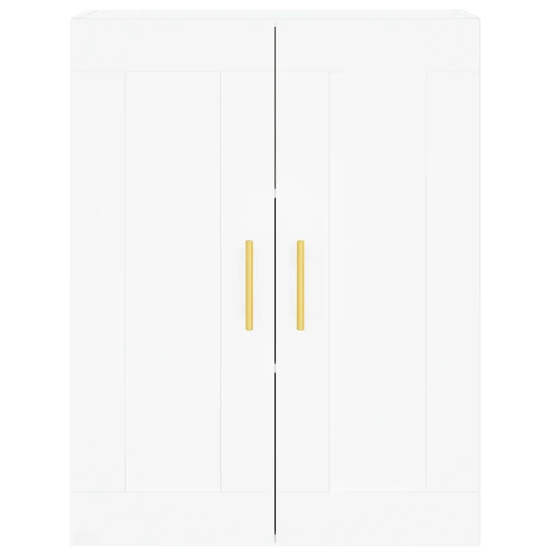 Armoire murale élégante avec 3 compartiments 69,5 x 34 x 90 cm en bois d'ingénierie blanc 02_0048902