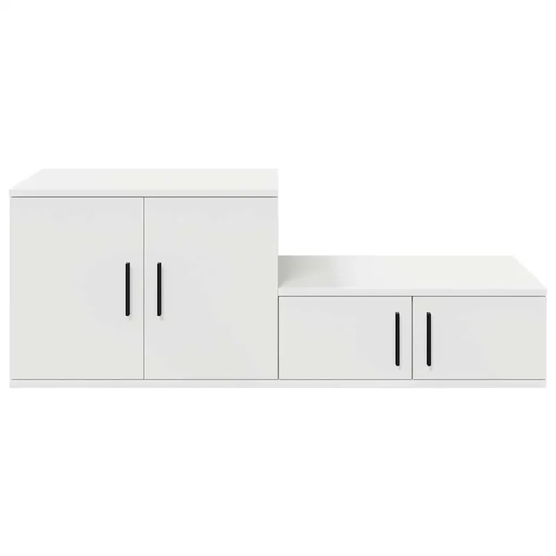 Armoire de rangement 2 pcs moderne minimaliste salon salle à manger 108 x 41 x 40 cm en bois blanc 02_0052118