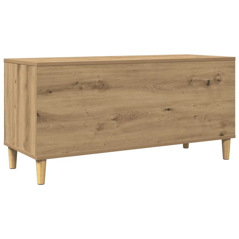 Armoire à disques pratique 100 x 38 x 48 cm rangement spacieux style classique en bois chêne artisanal 02_0051063
