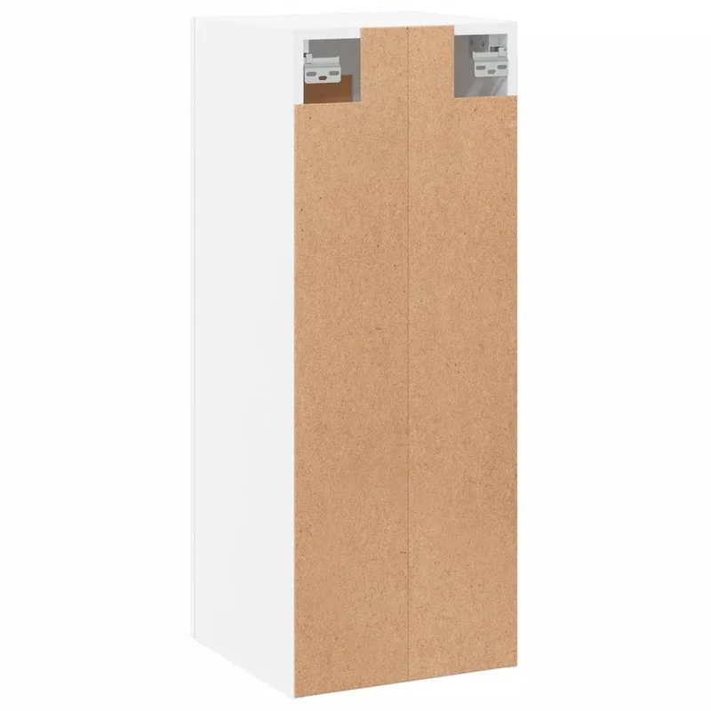 Armoire murale design élégant espace de rangement 34,5 x 34 x 90 cm en bois d'ingénierie blanc 02_0048952