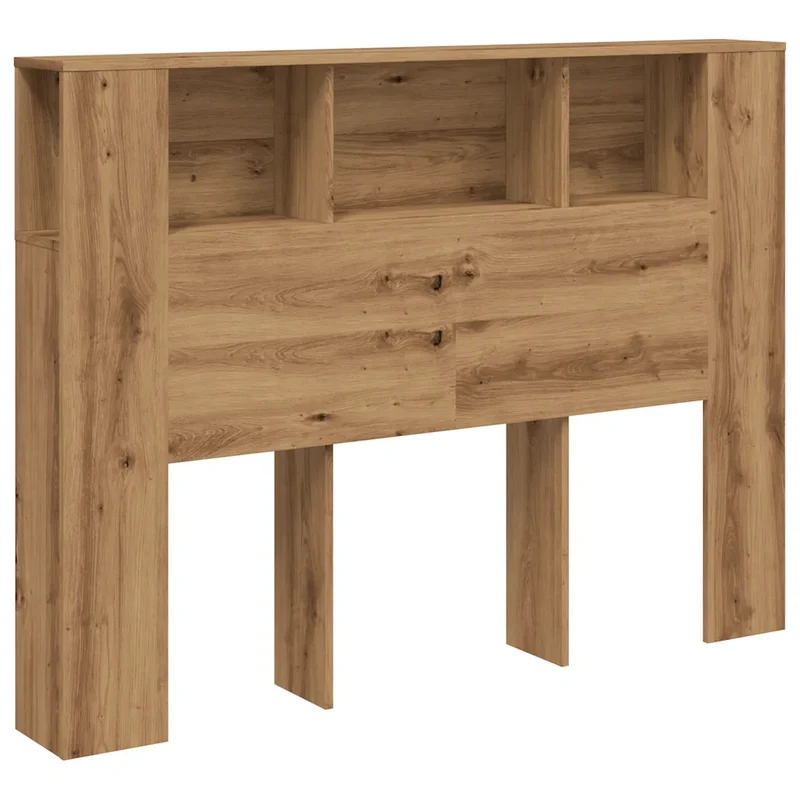 Tête de lit bibliothèque gain de place 140 x 18 x 102 cm élégante moderne en bois d'ingénierie chêne artisanal 02_0050969
