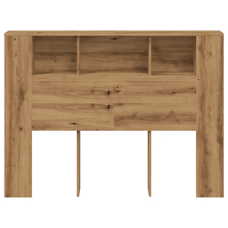 Tête de lit bibliothèque gain de place 140 x 18 x 102 cm élégante moderne en bois d'ingénierie chêne artisanal 02_0050969