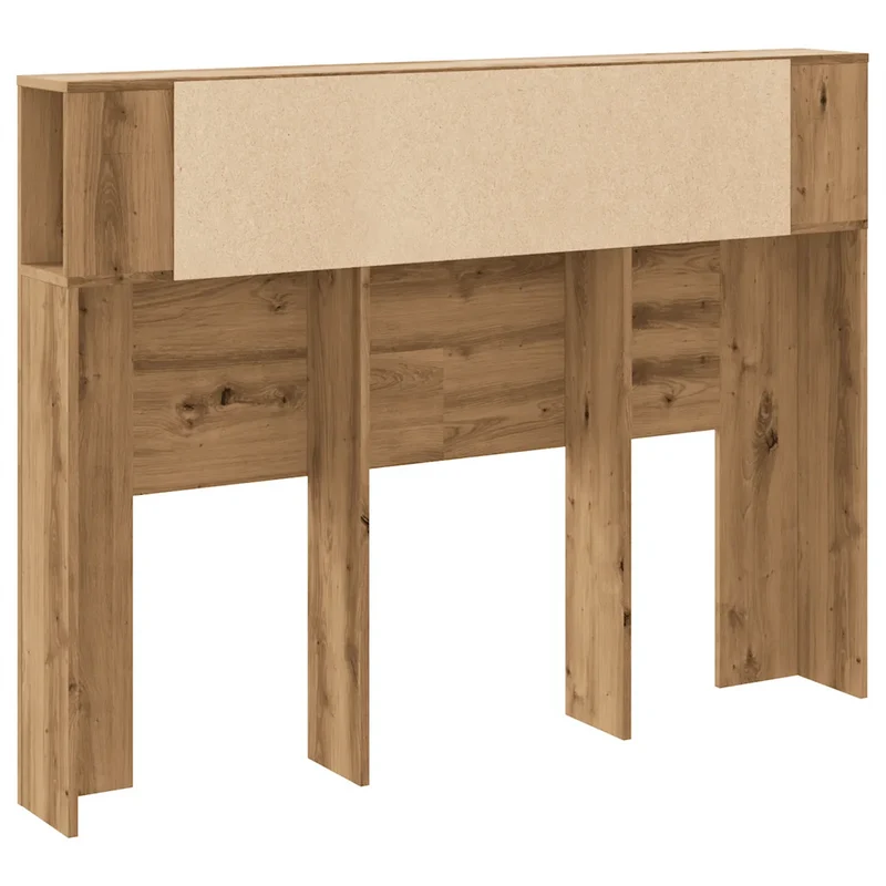 Tête de lit bibliothèque gain de place 140 x 18 x 102 cm élégante moderne en bois d'ingénierie chêne artisanal 02_0050969