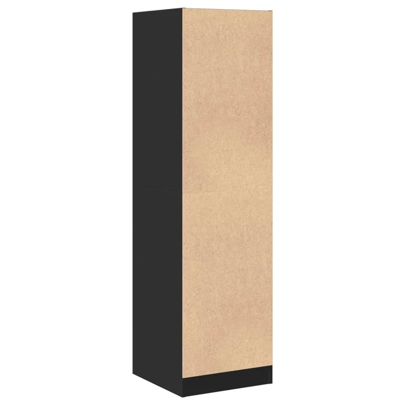 Armoire d'apothicaire moderne avec 4 tiroirs rangement 40 x 41 x 144,5 cm en bois d'ingénierie noir 02_0055659