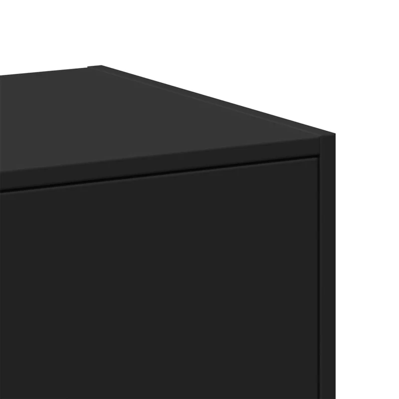 Armoire d'apothicaire moderne avec 4 tiroirs rangement 40 x 41 x 144,5 cm en bois d'ingénierie noir 02_0055659