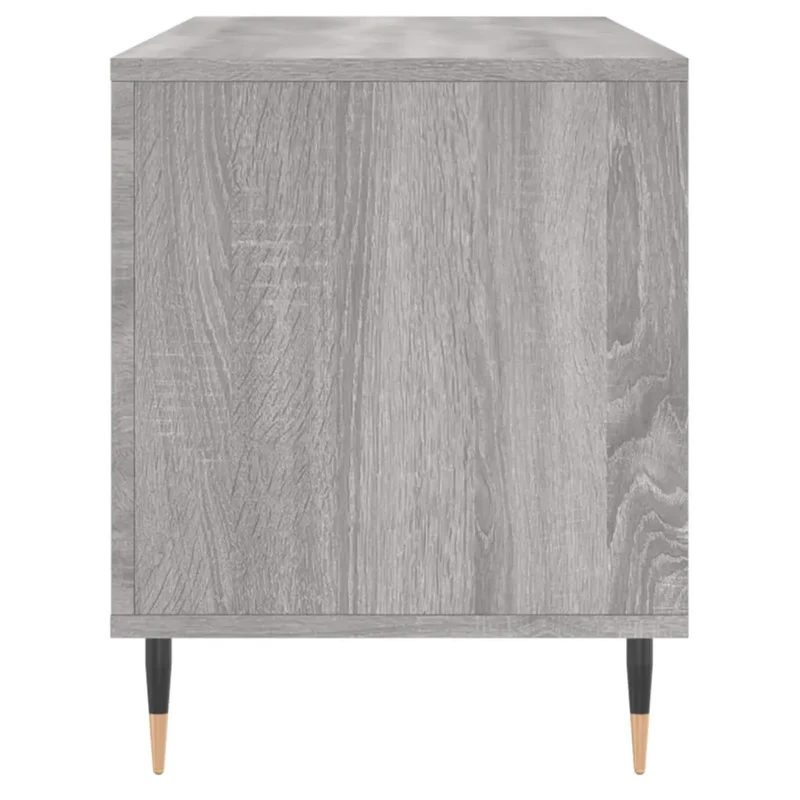 Armoire à disques classique pour vinyles 100 x 38 x 48 cm avec grand espace de rangement style industriel en bois sonoma gris 02_0049145
