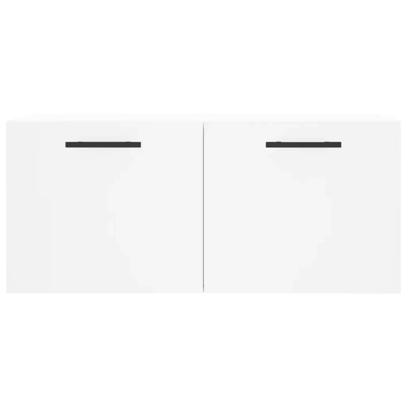 Armoire murale moderne rangement pratique espace de vie 80 x 36,5 x 35 cm en bois d'ingénierie blanc 02_0048869