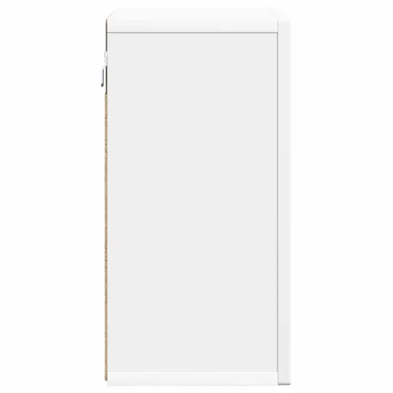 Armoire suspendue moderne avec étagères polyvalentes 60 x 20 x 40 cm en bois d'ingénierie blanc 02_0054800
