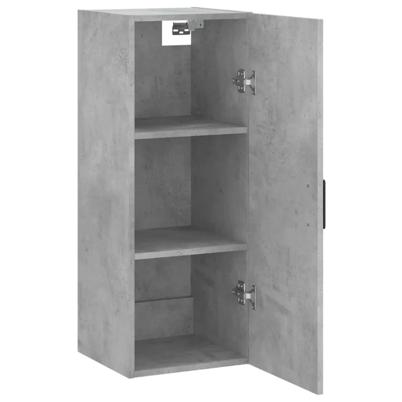 Armoire murale élégante pratique rangement minimaliste 34,5 x 34 x 90 cm en bois d'ingénierie gris béton 02_0048667