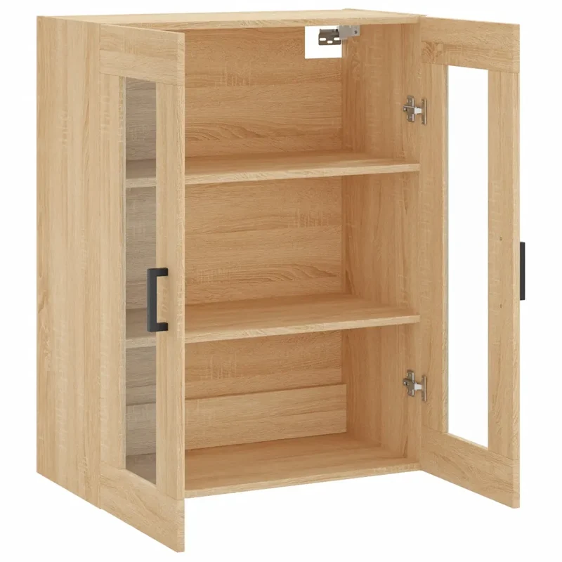 Armoire murale design pratique rangement 69 x 34 x 90 cm en bois d'ingénierie chêne sonoma 02_0048626