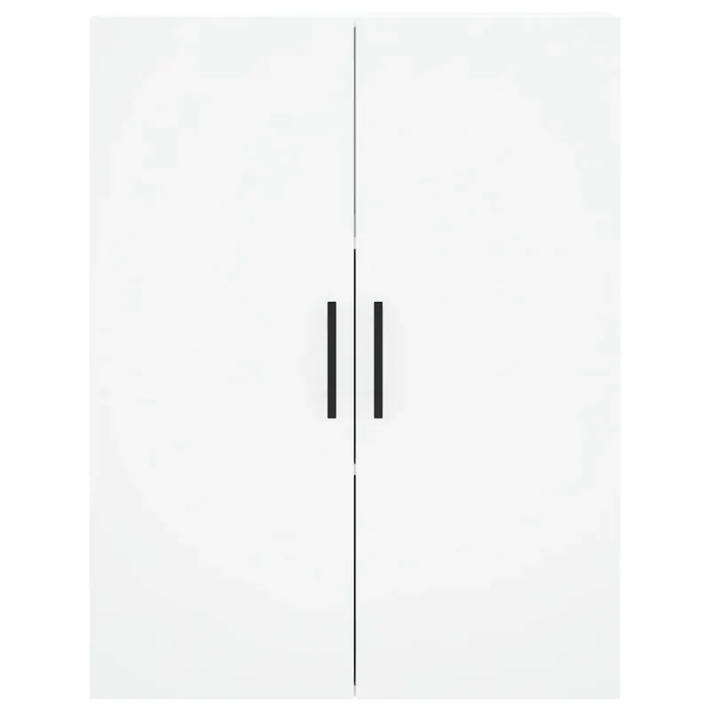 Armoire murale blanche 69,5 x 34 x 90 cm design élégant rangement pratique style moderne en bois d'ingénierie blanc 02_0048596