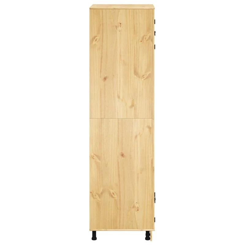 Armoire rectangulaire moderne avec 3 étagères 66 x 58 x 207 cm en pin massif miel 02_0058896
