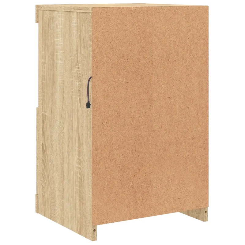 Lot de 2 armoires latérales modernes avec lumières LED 41 x 37 x 67 cm en bois d'ingénierie chêne sonoma 02_0049368