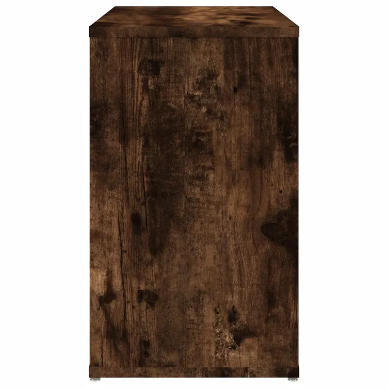 Armoire latérale chêne fumé rangement pratique 60 x 30 x 50 cm en bois d'ingénierie marron 02_0048244