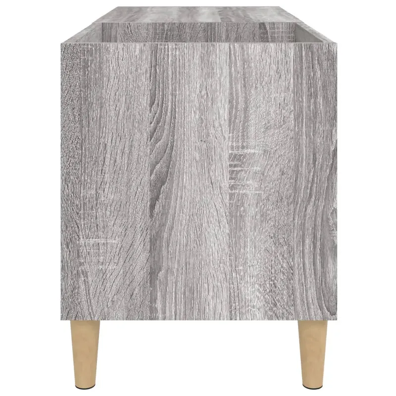 Armoire à disques classique avec grand espace de rangement 84,5 x 38 x 48 cm en bois d'ingénierie gris 02_0049200