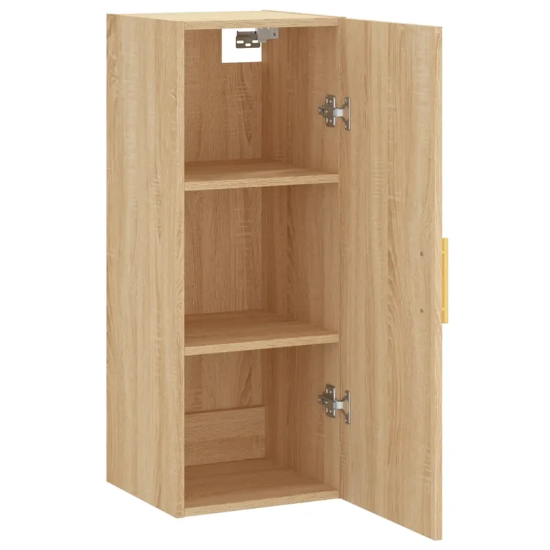 Armoire murale design pratique rangement suspendu 34,5 x 34 x 90 cm en bois d'ingénierie chêne sonoma 02_0048656