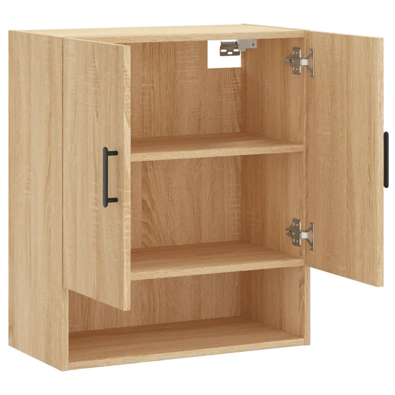 Armoire murale espace de rangement pratique 60 x 31 x 70 cm en bois d'ingénierie chêne sonoma 02_0048771