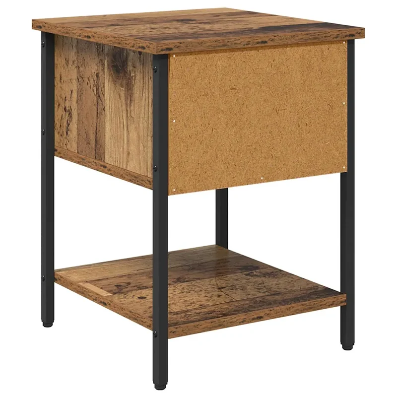 Armoire de lit avec tiroir rangement pratique 40 x 39 x 40 cm en bois d'ingénierie ancien 02_0052666