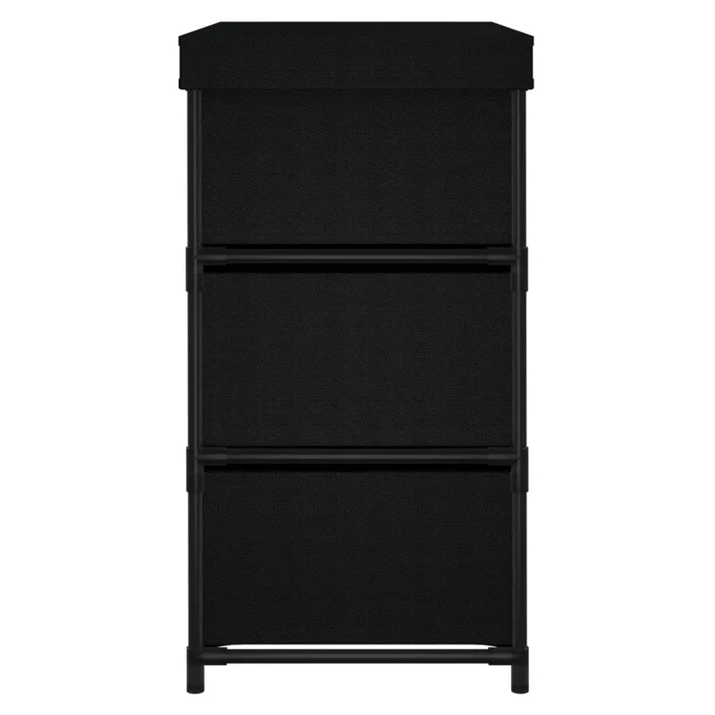 Armoire de rangement moderne avec 6 tiroirs 55 x 29 x 55 cm espace organisé design simple en acier noir 02_0046936