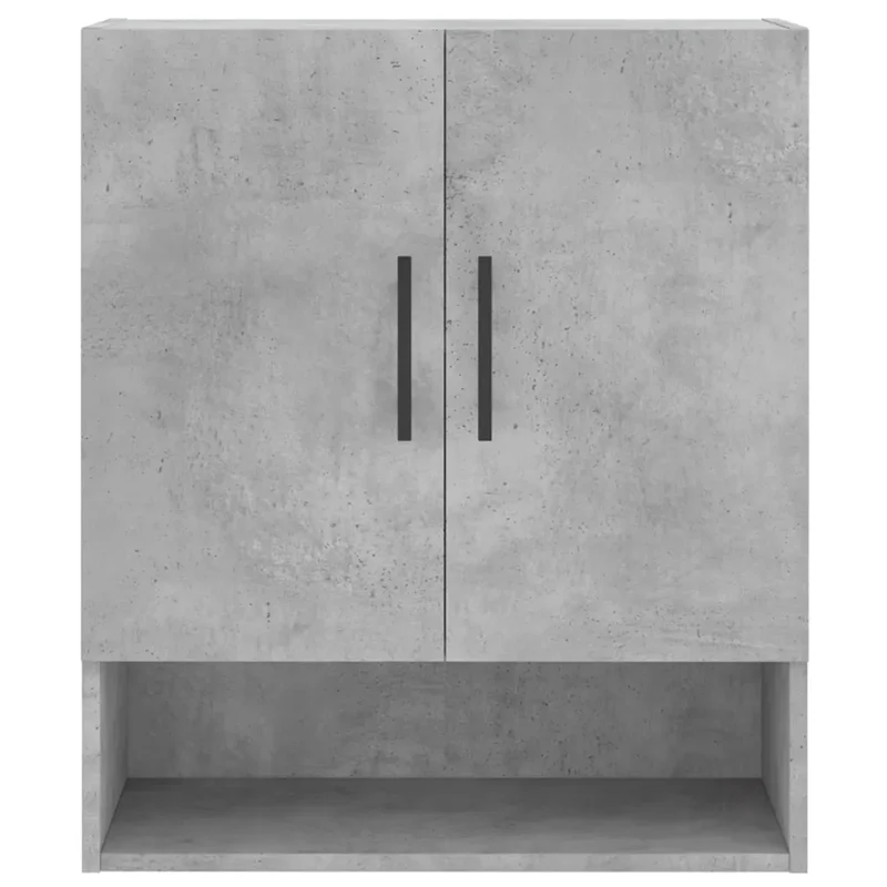 Armoire murale flottante style moderne rangement pratique 60 x 31 x 70 cm en bois d'ingénierie gris béton 02_0048782